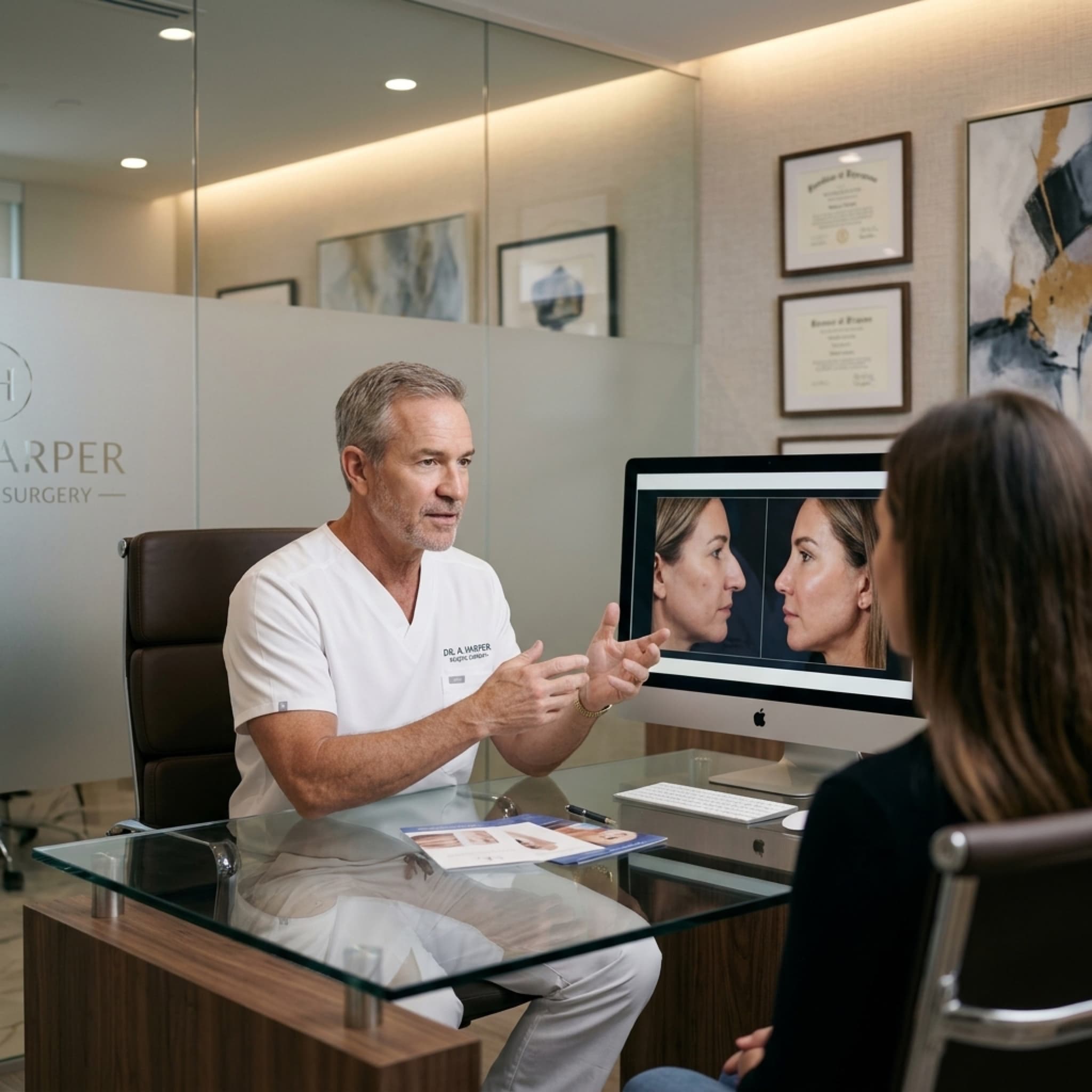 Dr. Reyes en consulta con paciente